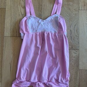 lululemon athletica Light Pink Striped Tank
